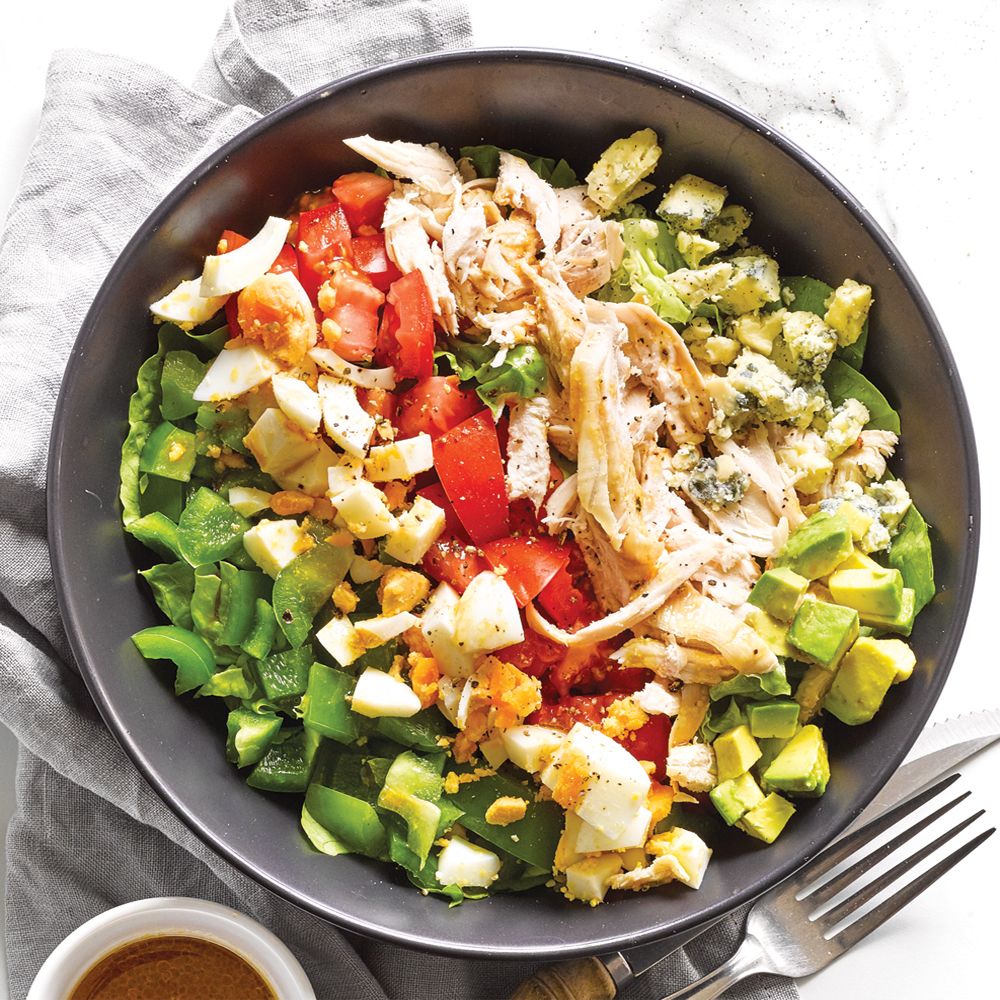 Chicken avocado warm cobb salad | Australian Healthy Food Guide
