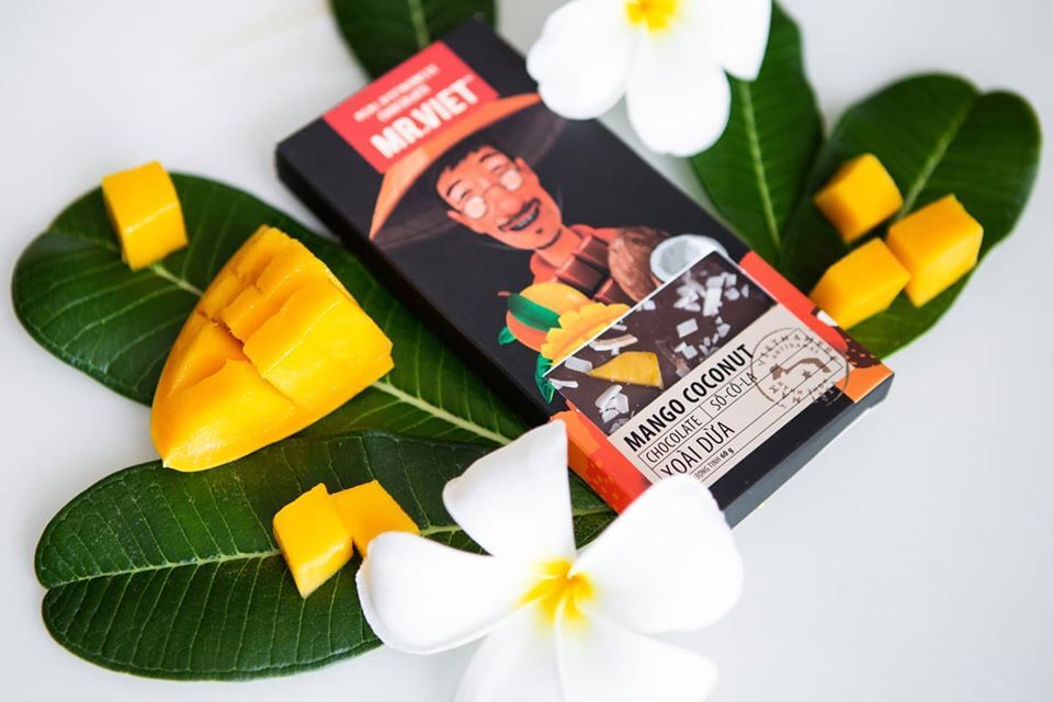 Socola Xoài Dừa Mr.Viet 60g – Mango Coconut Chocolate 60g