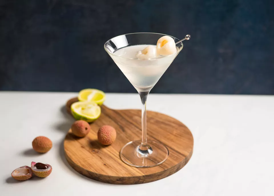 Lychee martini with homemade liqueur recipe