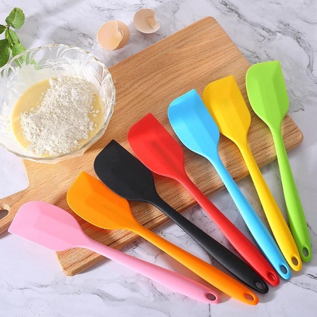 21cm(Small) Silicone Spatula Cooking Baking Scraper Cake Cream Butter Mixing Batter Kitchen Tool (Available: Red, Orange, Yellow and Blue), Furniture & Home Living, Home Improvement & Organization, Home Improvement Tools & Accessories
