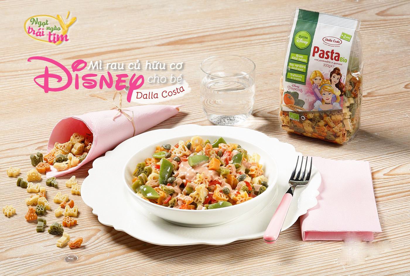Nui Rau Củ Hữu Cơ Cho Bé Hình Công Chúa Mickey Dalla Costa 300g