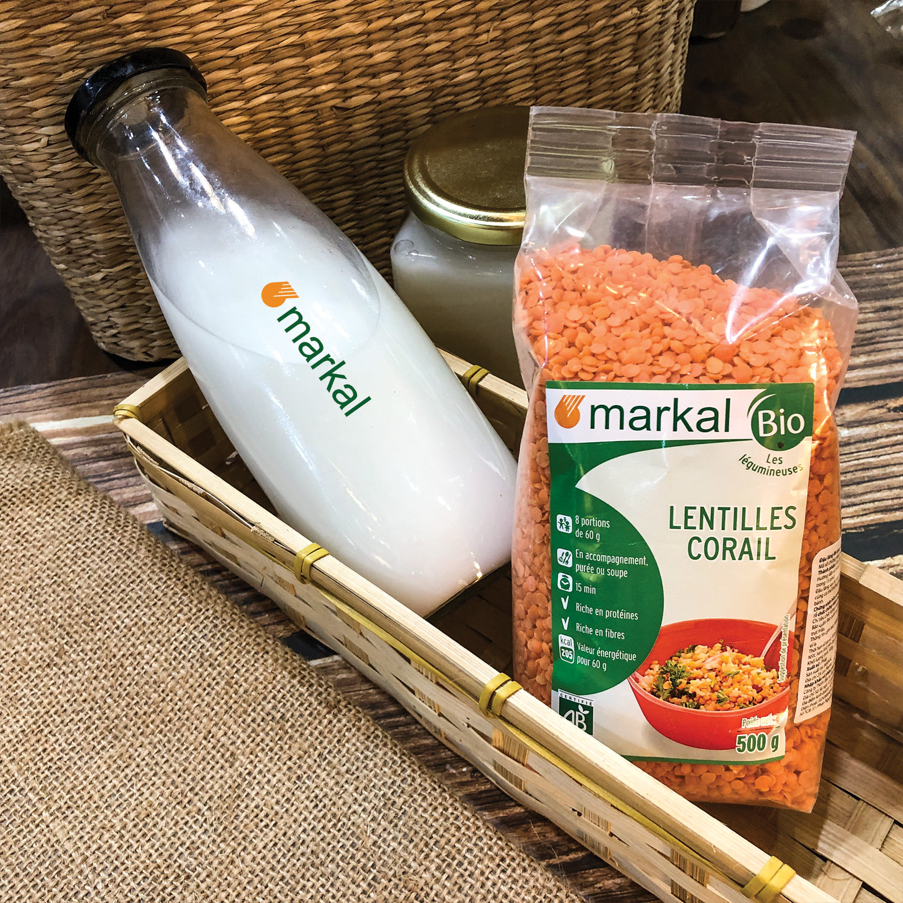 Đậu Lăng Đỏ Tách Đôi Cam San Hô Hữu Cơ Markal 200gr – Organic Lentilles Coral