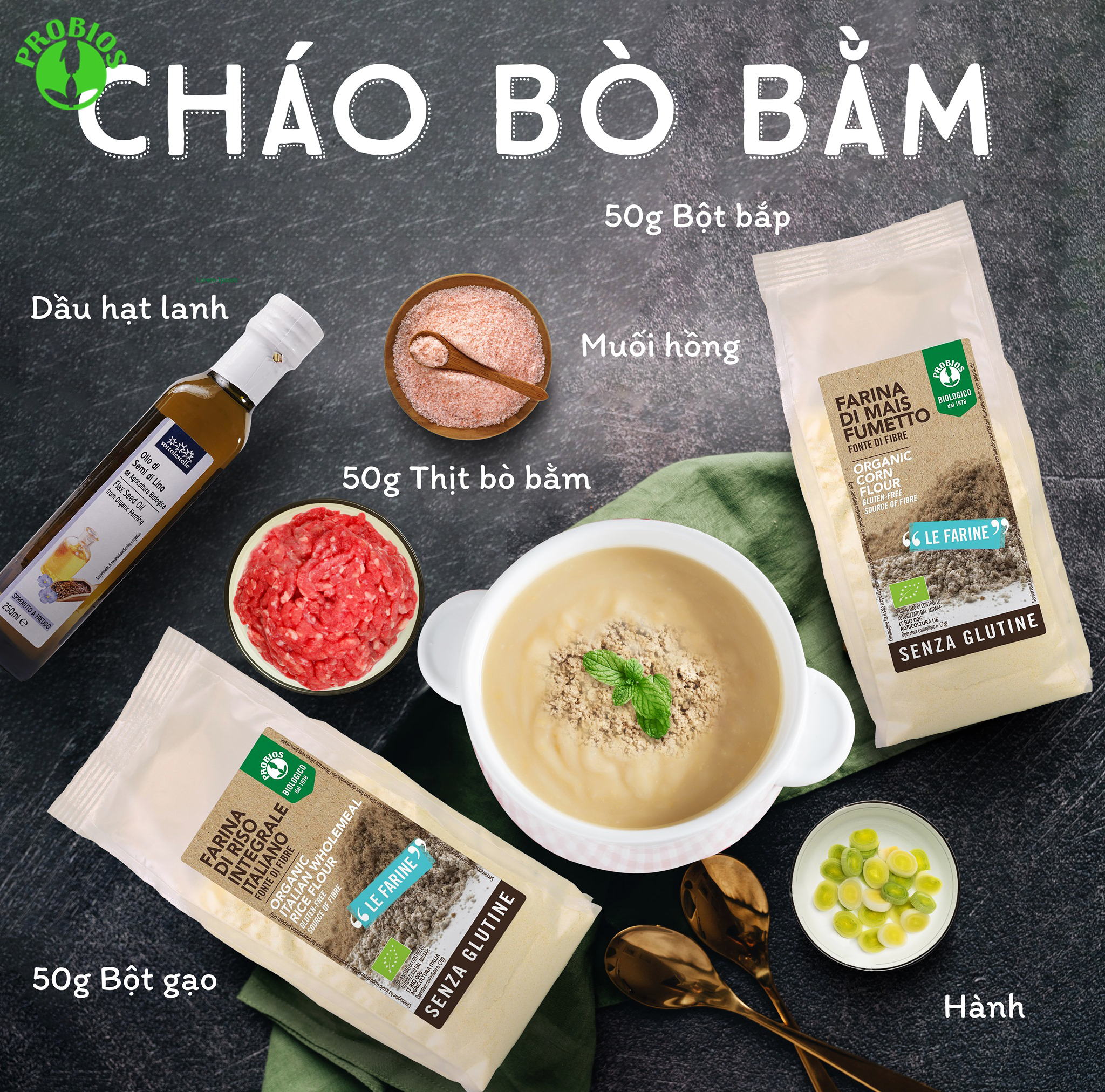 Bột Bắp Hữu Cơ Probios 375g – Organic Corn Flour