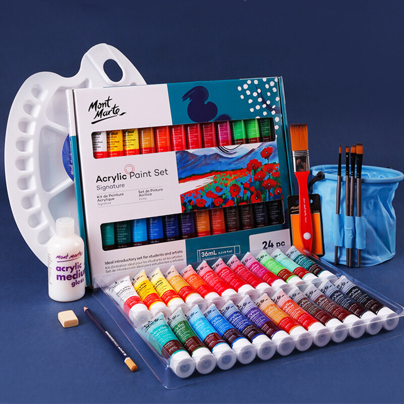 Màu acrylic mont marte 18/24/36/48 x 36ml, mont marte signature acrylic paint set-dụng cụ vẽ tâm tâm - Sắp xếp theo liên quan sản phẩm | Timki