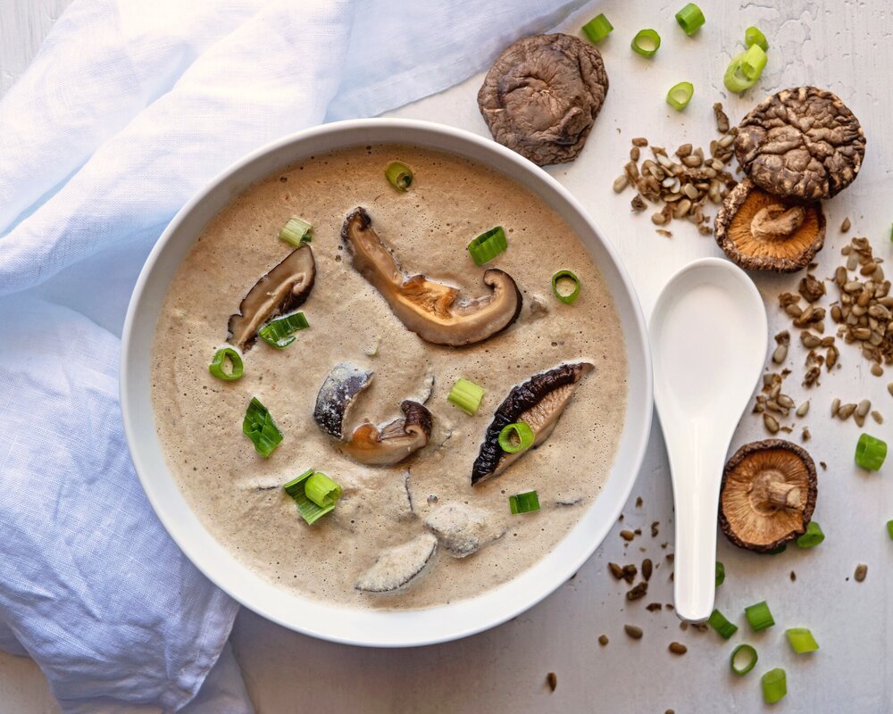 Cream of Shiitake Mushroom Soup — The Yummy Vegan