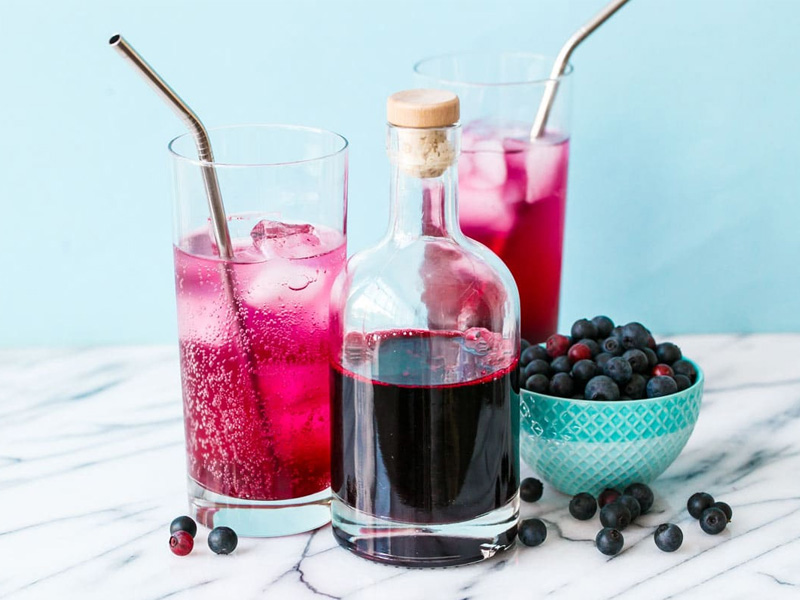 Cách pha Soda việt quất, cách làm soda việt quất với Siro Pixie Blueberry