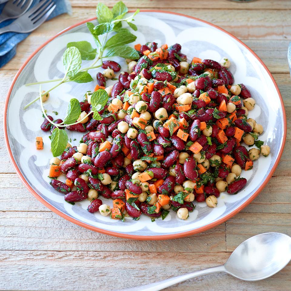 Moroccan Kidney Bean & Chickpea Salad Recipe | EatingWell