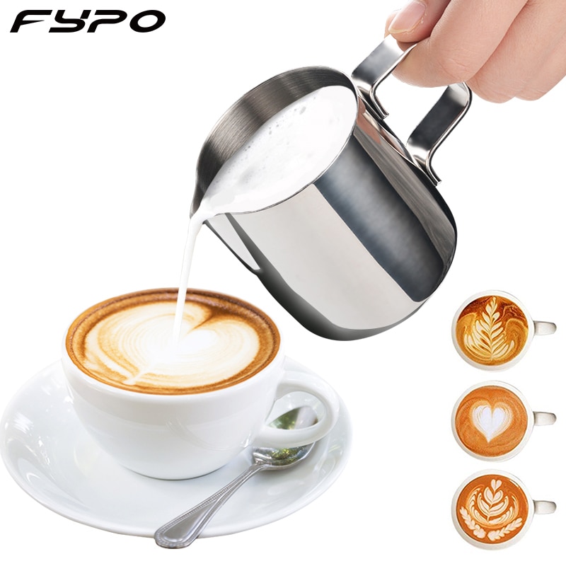 150ml Stainless Steel Espresso Cup Milk Frother Coffee Cup Cappuccino Cream  Milk Foam Mug Milk Frothing Jug Thermo Latte Art - Milk Jugs - AliExpress