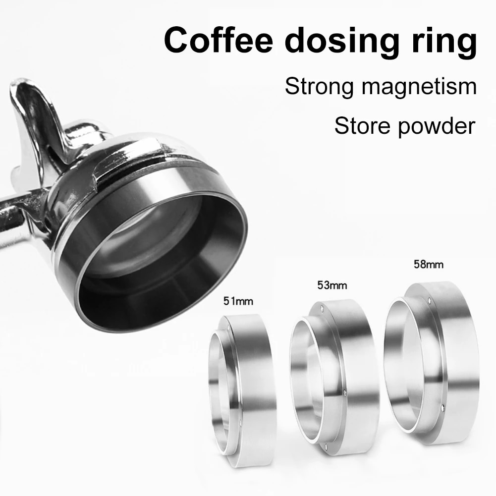 Espresso Dosing Funnel Magnetic Espresso Coffee Dosing Ring Compatible with anti flying Powder Aluminum Alloy Coffee Powder Tool| | - AliExpress