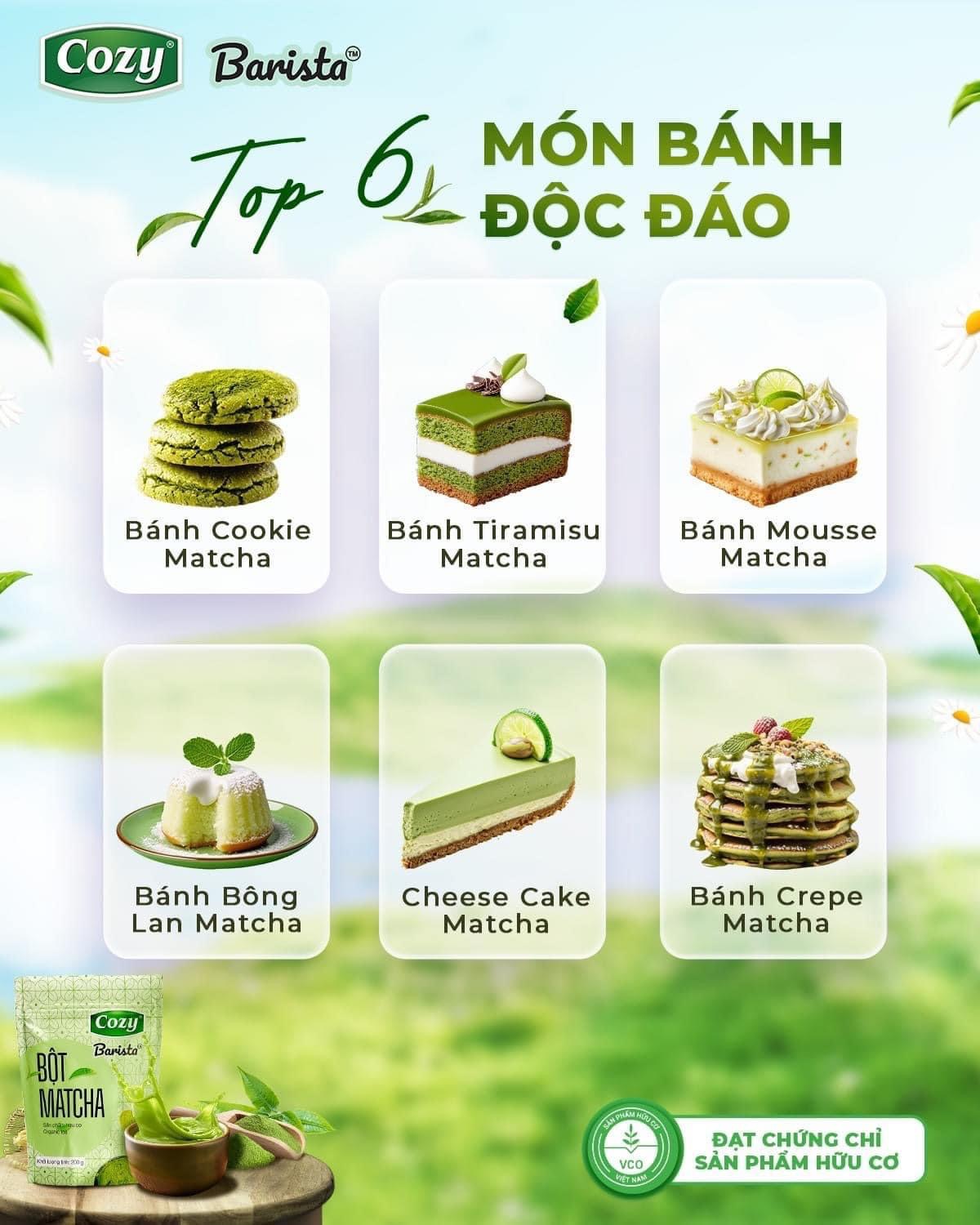 BỘT MATCHA COZY BARISTA - 200G(HSD 12.03.2027)