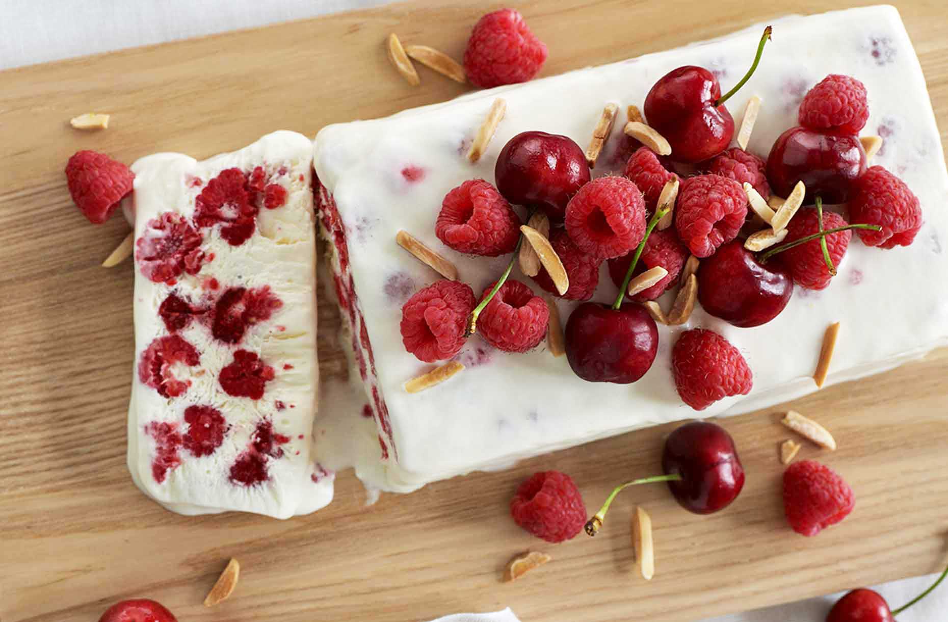 Frozen Raspberry & Yoghurt Log