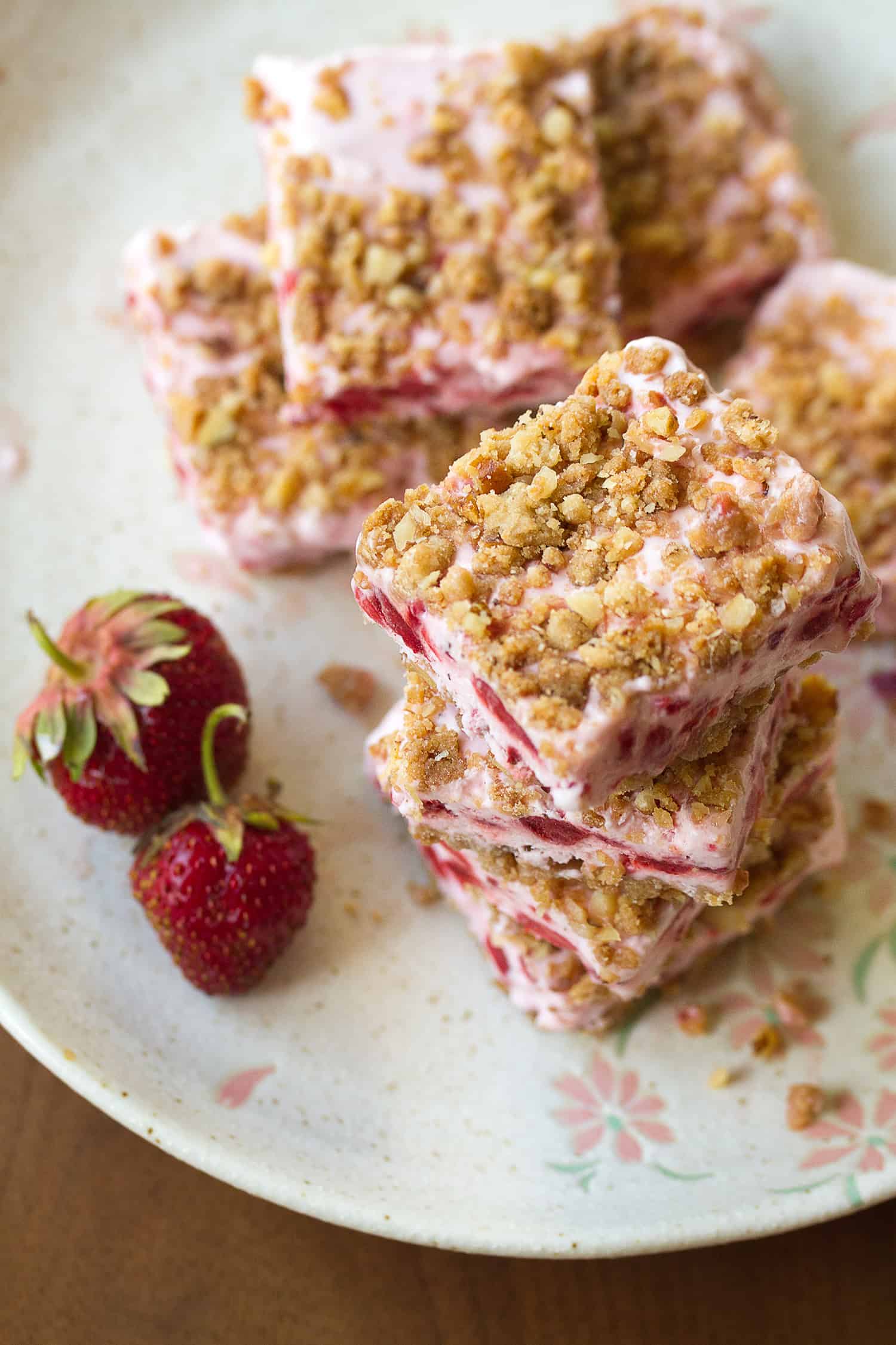 Frozen Strawberry Shortcake Squares