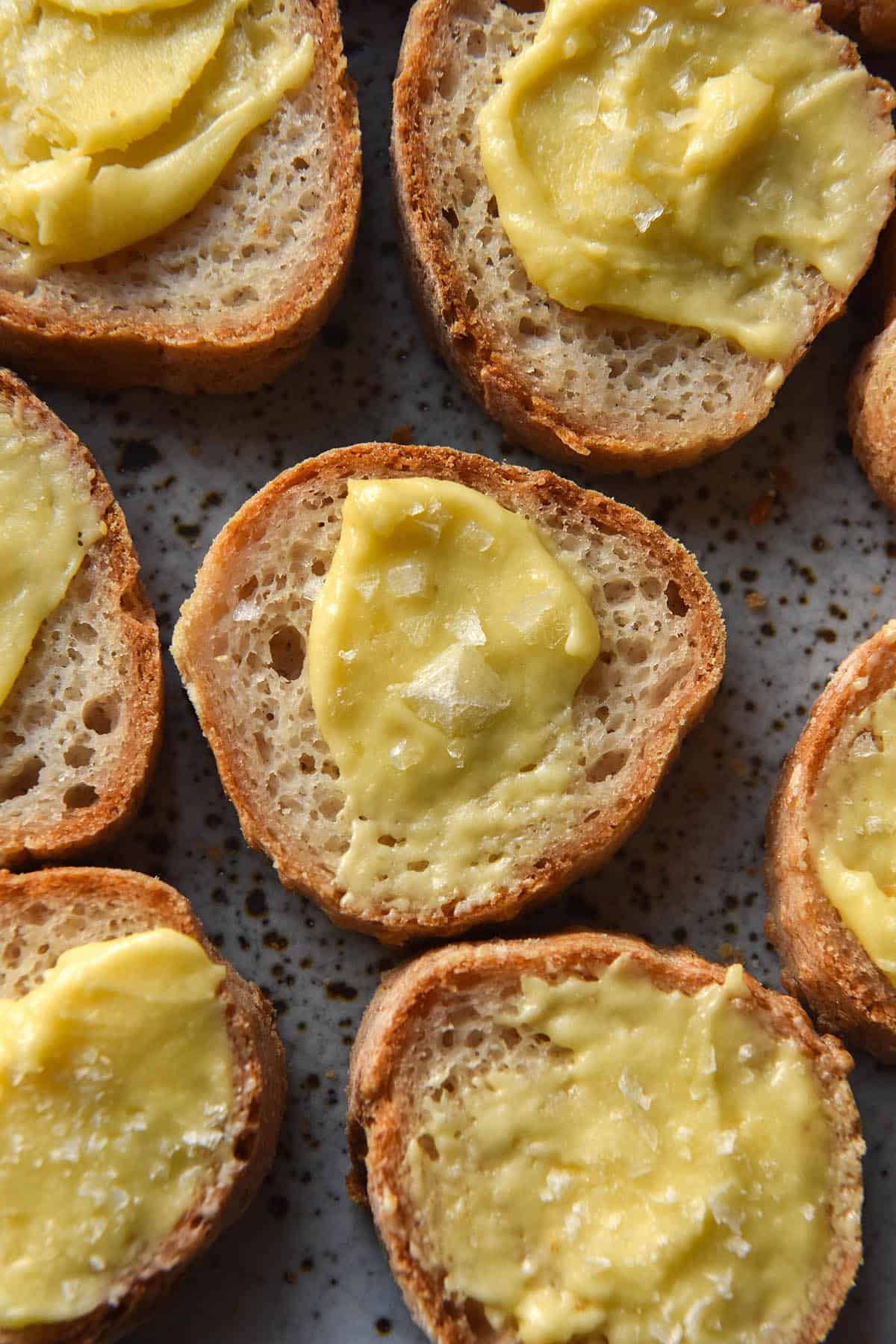 Whipped garlic infused ghee on fresh baguette (FODMAP friendly, gluten free) - George Eats