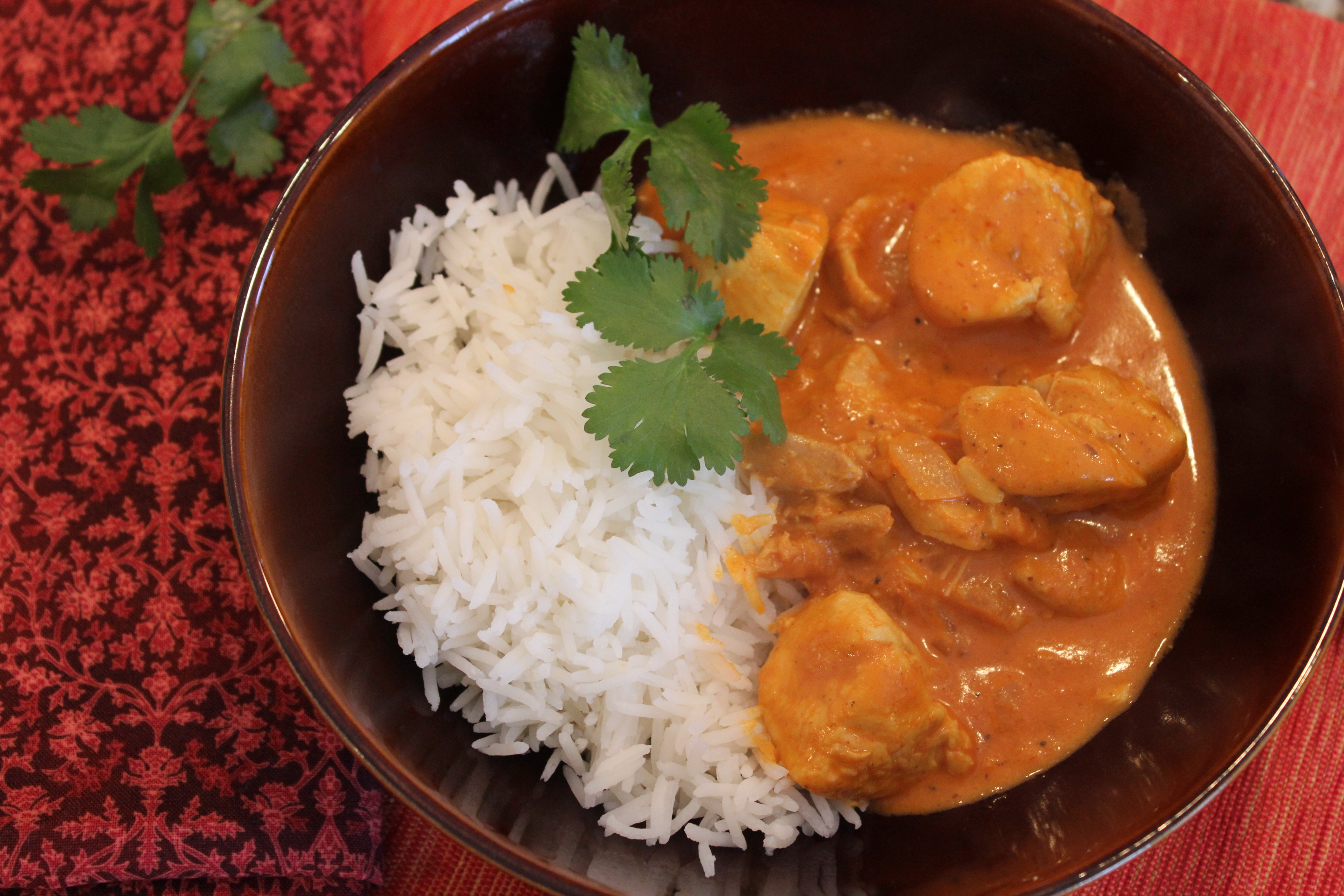 Indian Butter Chicken Recipe with Scented Basmati Rice | Kitchen Frau