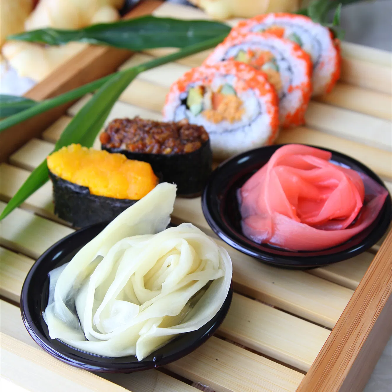 in Jars Japanese Pickled Sweet Shredded Pink White Sushi ...