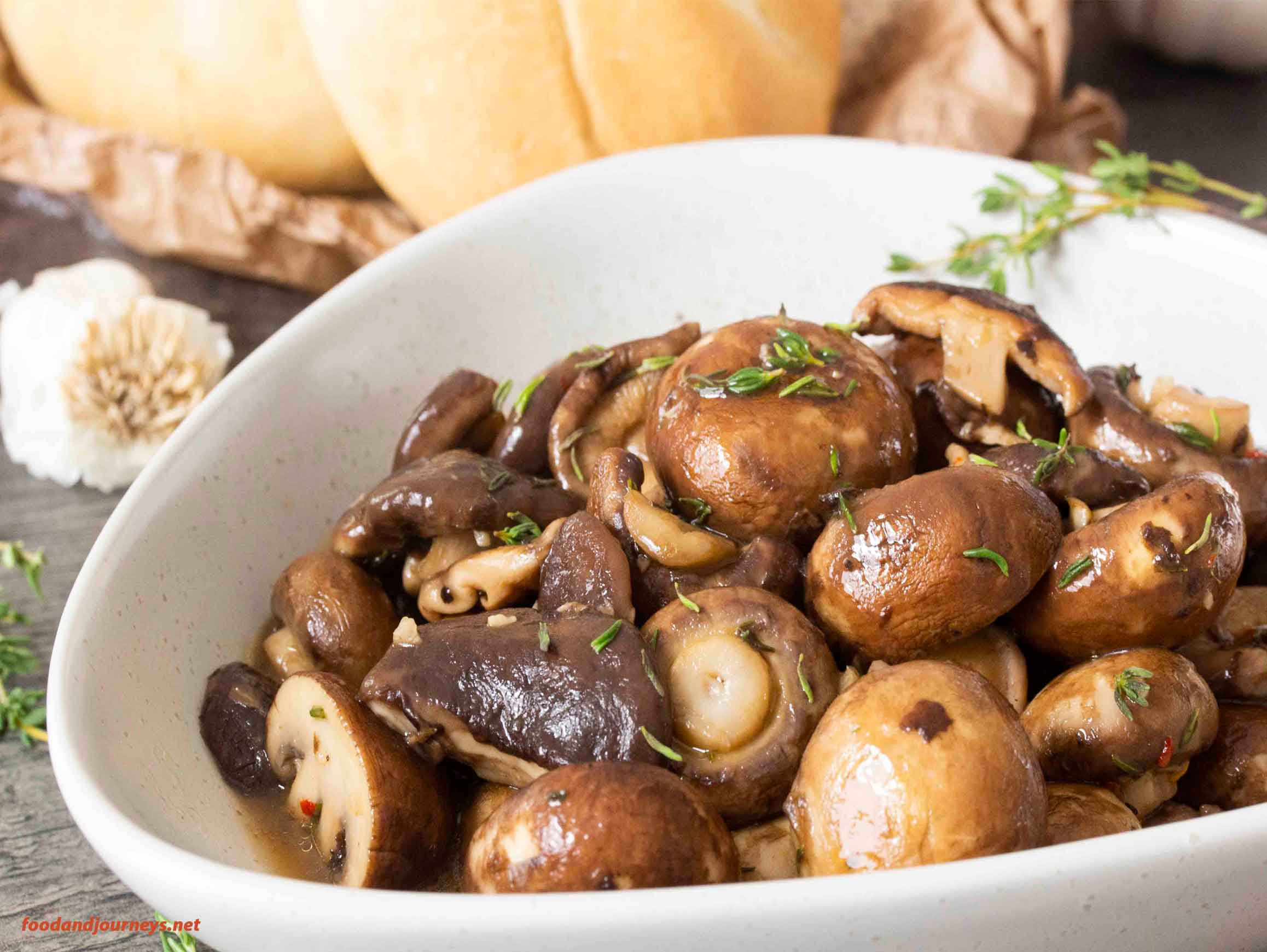 Mixed Mushrooms with White Wine - Food and Journeys®