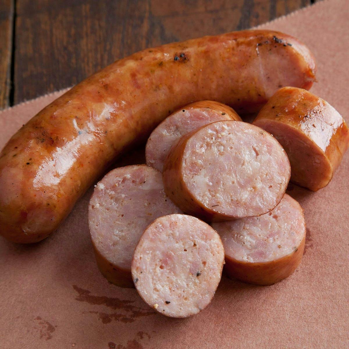 Garlic Smoked Pork Sausage by Southside Market & Barbeque | Goldbelly