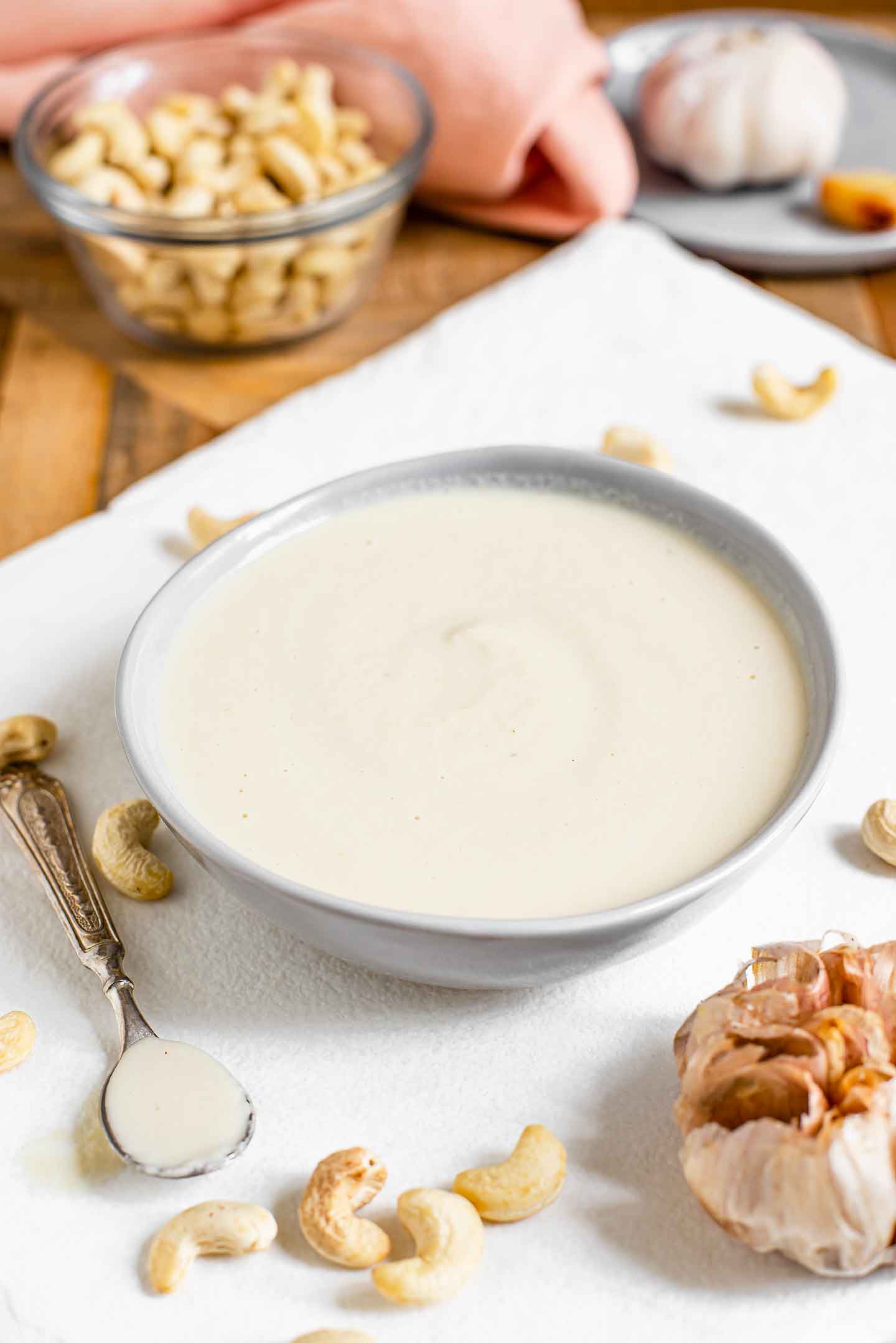 Roasted Garlic Cashew Cream Recipe • Tasty Thrifty Timely