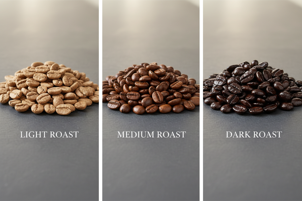 Coffee Roast Levels: Light vs Medium vs Dark Roast Guide – The Blind Coffee  Roaster