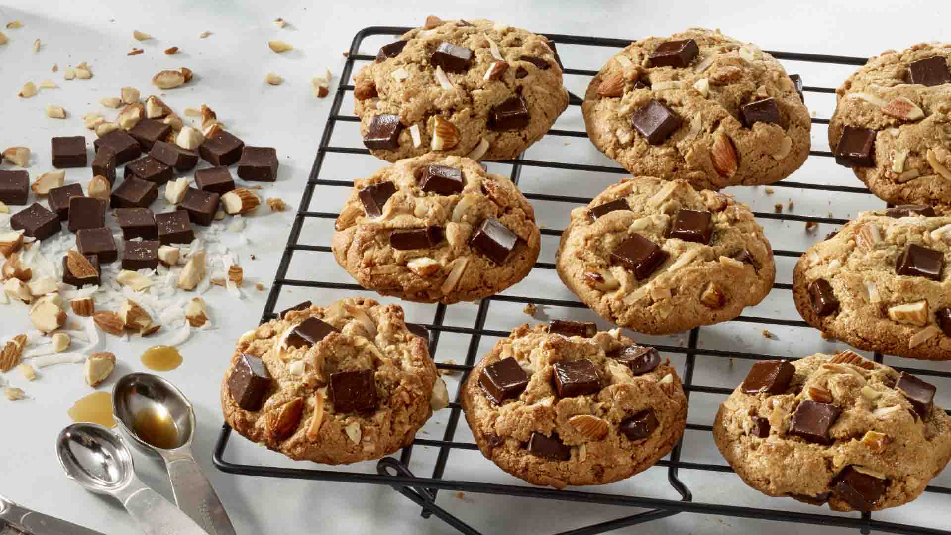 Dark Chocolate Chunk Coconut Cookies Recipe | Recipes