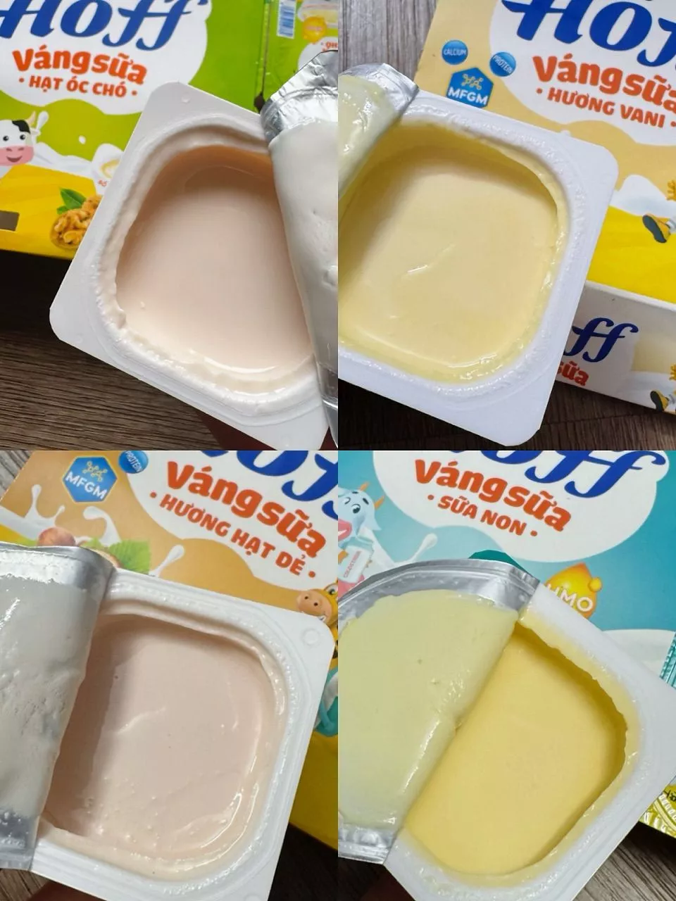 Váng Sữa Hạt Óc Chó Hoff Lốc (4hộp x 55g) – Hoff Walnut Flavour Milk Pudding